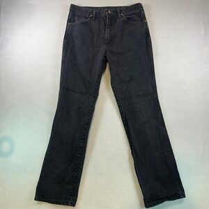 Wrangler Cowboy Cut Straight Leg Jeans Faded Black Denim Mens 31x31 (fits 32x32)